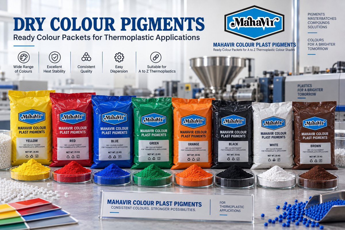 Dry colour pigments — ready colour packets